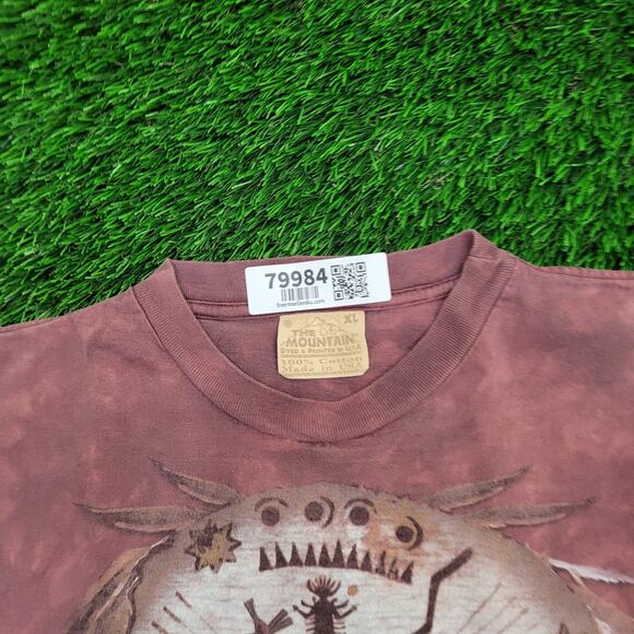 Vintage 1997 Native-American Shirt XL 25x31 Red Dreamcatcher - Picture 9 of 13